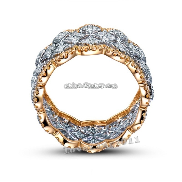 Plated Color Micro Set Ring Luxury Diamond Gold Wedding ring