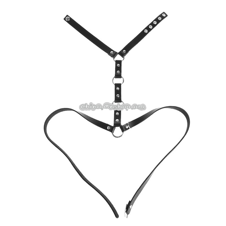 Punk Style PU Leather Strap Neck Strap for All Kinds of Shirts