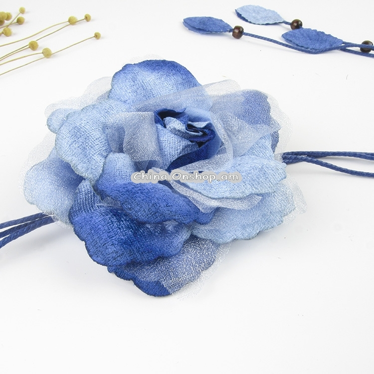 Women Wild Long Thin Belt Flower Tassel Decorative Belt