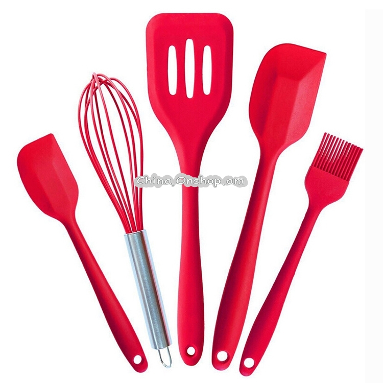 kn608 5 in 1 Silicone Baking Tools Set