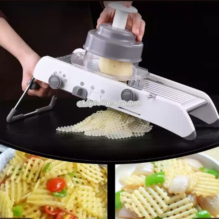 Multifunctional Long Stainless Steel Grater Slicer Chopper Crusher