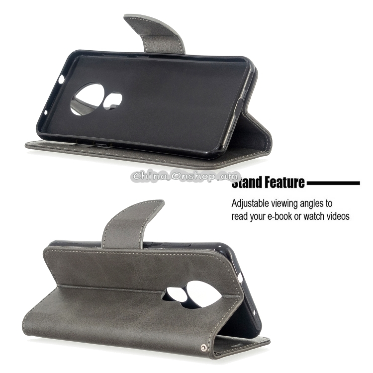 For Nokia 6.2 / 7.2 Lambskin Texture Pure Color Horizontal Flip PU Leather Case with Holder & Card Slots & Wallet & Lanyard