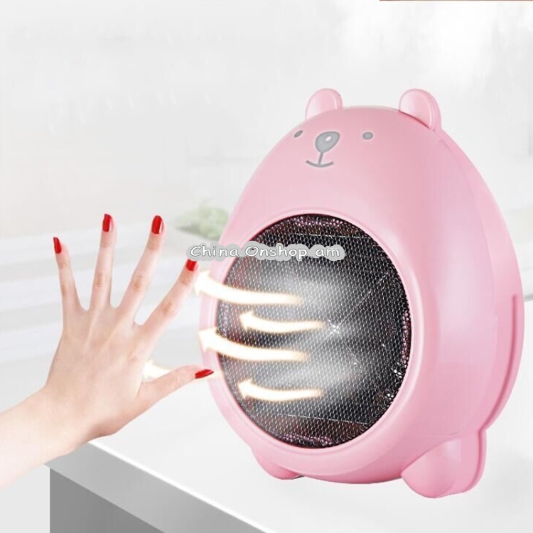 400W Mini Desktop Cartoon Handy Air Heater Warm Fan Blower Heater Radiator Warmer for Dormitory, Office, Home, Random Color Delivery