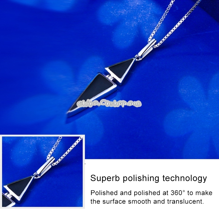 Women Fashion S925 Sterling Silver Quantum Shape Pendant without Chain