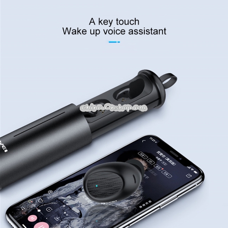 awei T55 Bluetooth V5.0 Ture Wireless Sports Headset with Portable Charging Case