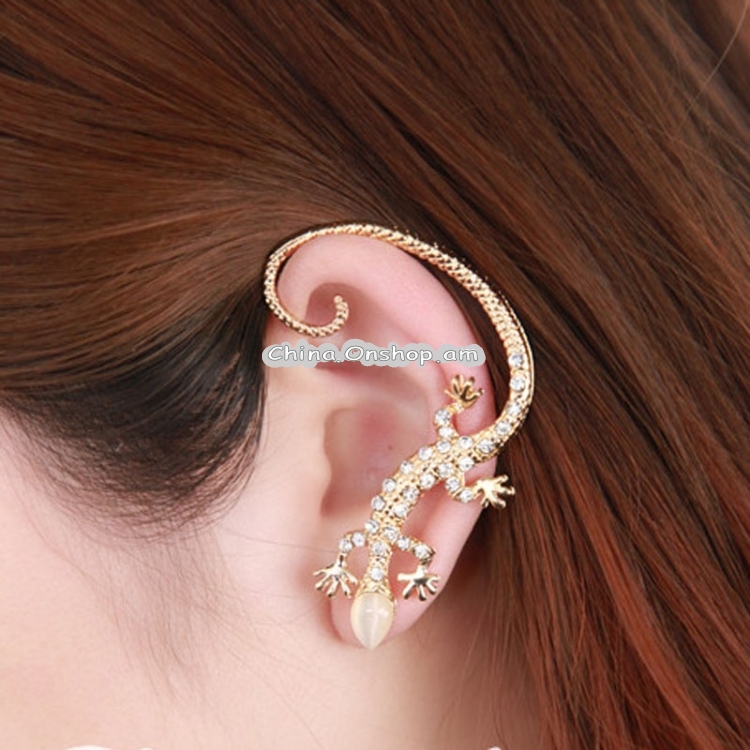 Women Fashion Elegant Charming Lizard Design Earrings