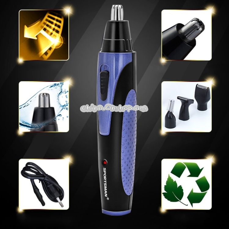 SPORTSMAN Four-in-one USB Rechargeable Ear Nose Trimmer Beard Face Shaver Eyebrows Hair Trimmer For Men