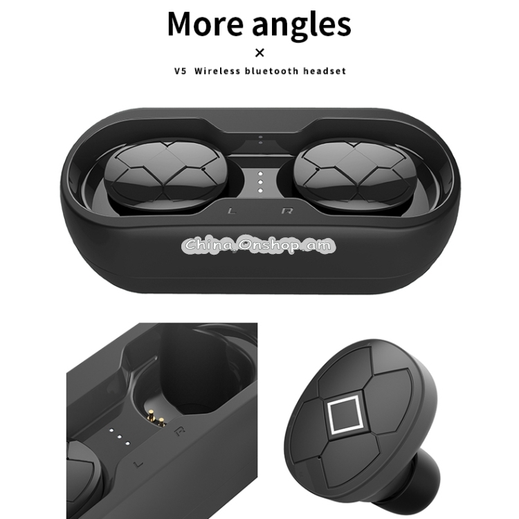 V5-TWS Bluetooth V5.0 Wireless Stereo Headset with Charging Case
