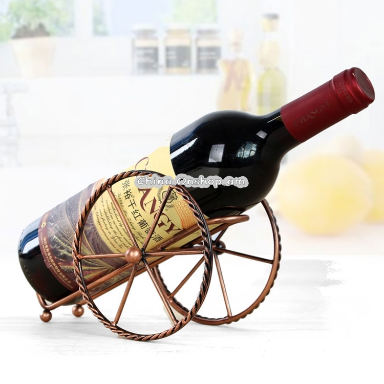 Creative European Metal Wine Decoration Wrought Iron Wine Rack for Single Wine Bottle Home decoration Interior Crafts