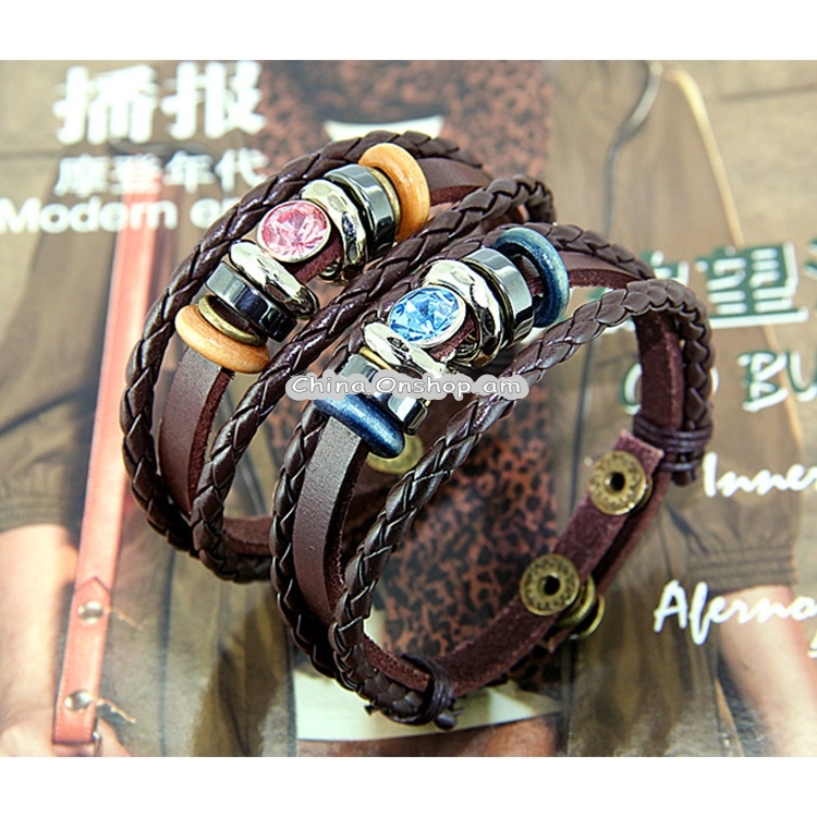 Lover Bracelets Cool Men Woman Soft PU Leather Bracelet