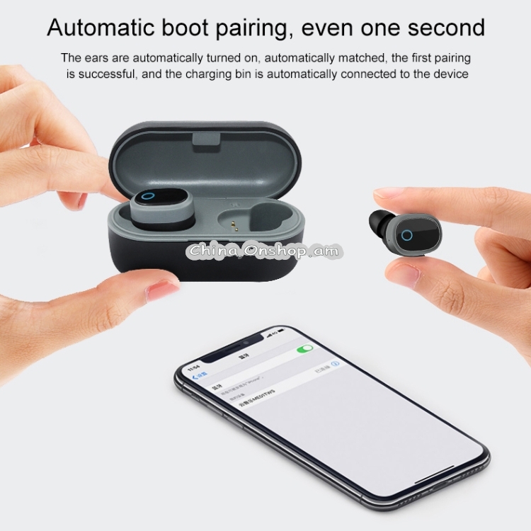TWS-1003 Bluetooth 5.0 Semi-in-ear Design Wireless Bluetooth Earphone