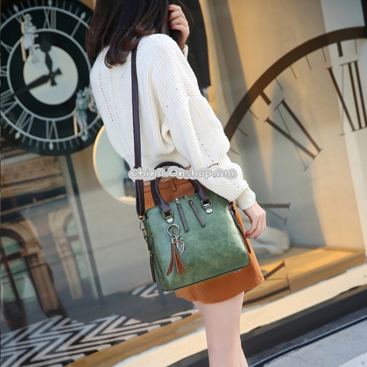 Vintage PU Leather Ladies HandBags Women Messenger Bags Totes Tassel Designer Crossbody Shoulder Bag Boston Hand Bags