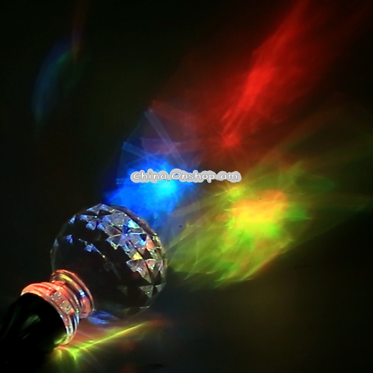 Universal Edge Flower Shaped Crystal Gear Head Gear Shift Knob with Light
