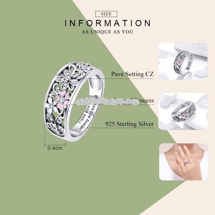 Fashion 925 Sterling Silver Daisy Flower Finger Rings for Women Wedding Engagement Jewelry