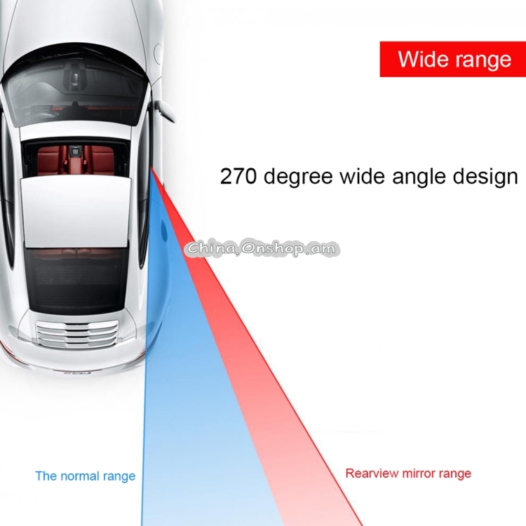 3R-2130 Car Truck Interior Adjustable Wide Angle Rear View Blind Spot Mirror