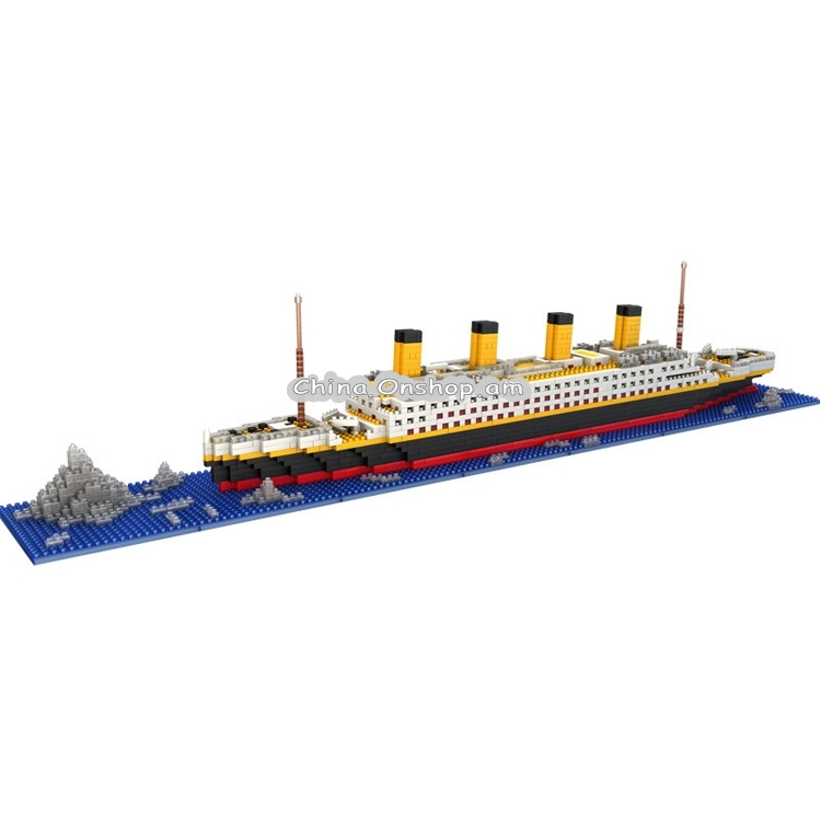 Titanic DIY Assembled Building Blocks Boat Children Educational Toy