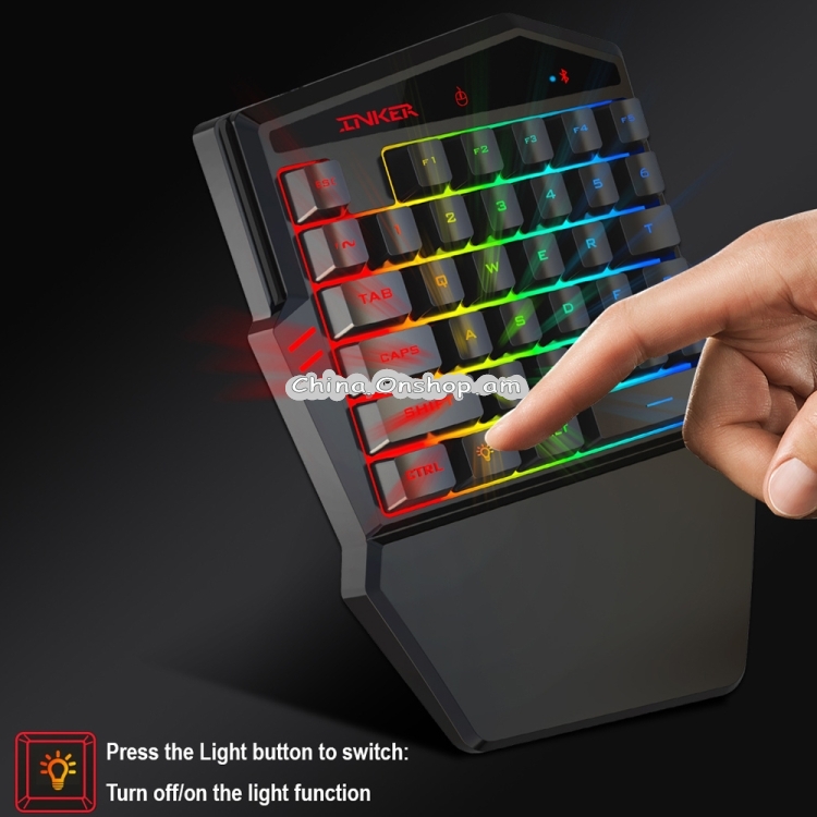 HXSJ K88 Bluetooth 4.2 Mobile Game Wireless Keyboard + Wired Mouse Set