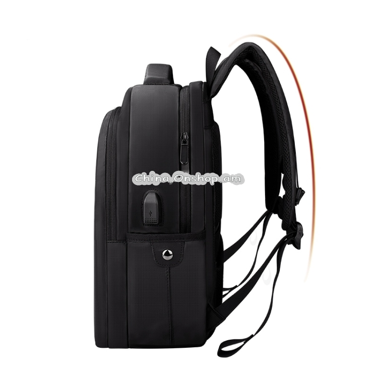 Polyester Waterproof Laptop Backpack for Below 15 inch Laptops, with USB Interface Trunk Trolley Strap