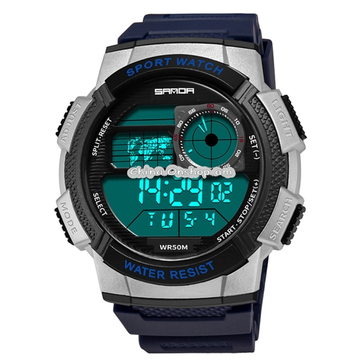 SANDA 385 Watch Multi-Functional Digital Waterproof Trend Junior High School Students Outdoor Sports Electronic Watch