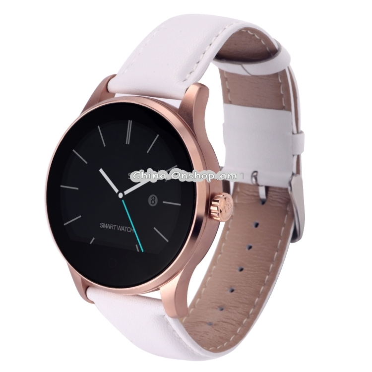 K88H 1.22 inch 2.5D Curved Screen Bluetooth 4.0 IP54 Waterproof Couples Style Leather Strap Smart Bracelet with Heart Rate Monitor & BT Call & Pedometer