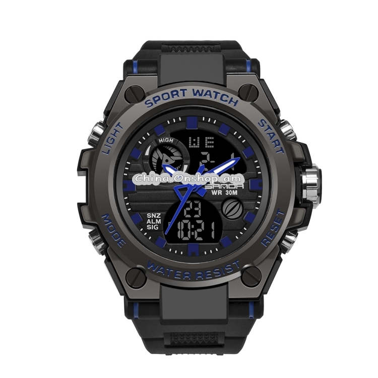 SANDA739 Watch Plate Chao Male Watch Male Student Fashion Trend Multi Functional Digital Waterproof Electronic Meter