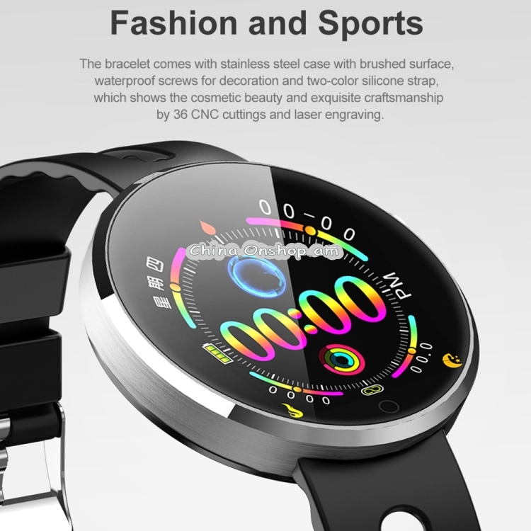 DOMINO DM78 Plus 1.22 inch IPS Screen Bluetooth Smart Watch, IP68 Waterproof, Support Pedometer / Heart Rate Monitor / Blood Pressure Monitor / Sleep Monitor, Compatible with Android and iOS Phones