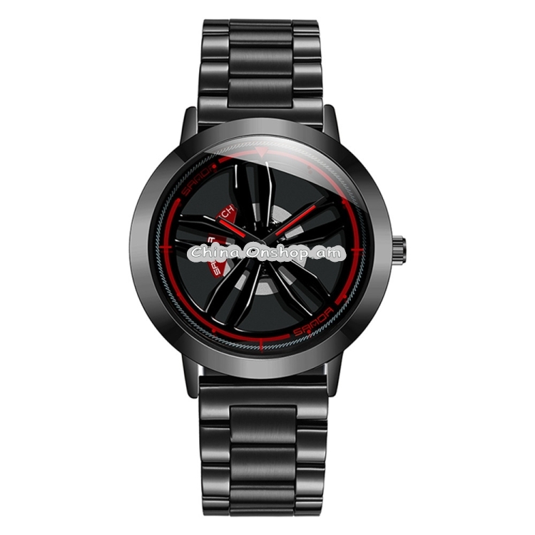 SANDA1009 Watch Man Student Casual Waterproof Steel Band Watch Man