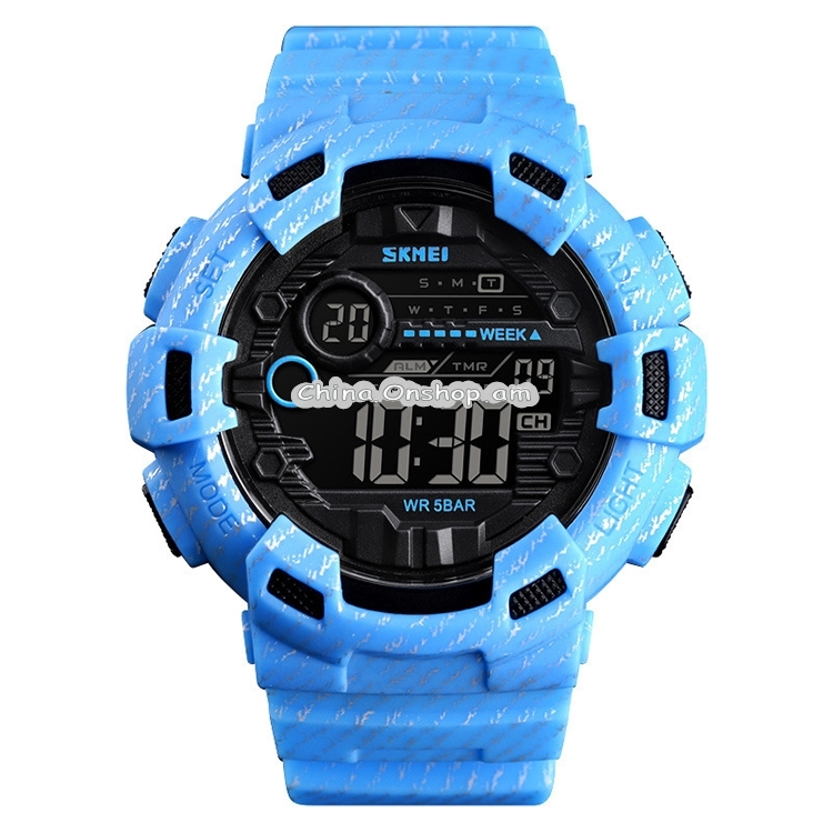 SKMEI 1472 Multifunctional Men Outdoor Sports Noctilucent Waterproof Didital Wrist Watch