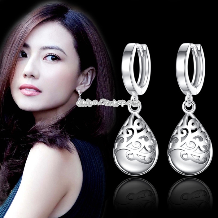 Moonlight Opal Stone Totem Silver Plated Bottom Earrings