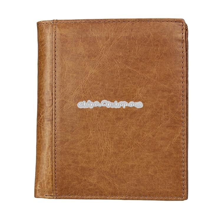 8235 Antimagnetic RFID Multi-function Crazy Horse Texture Leather Wallet Passport Bag