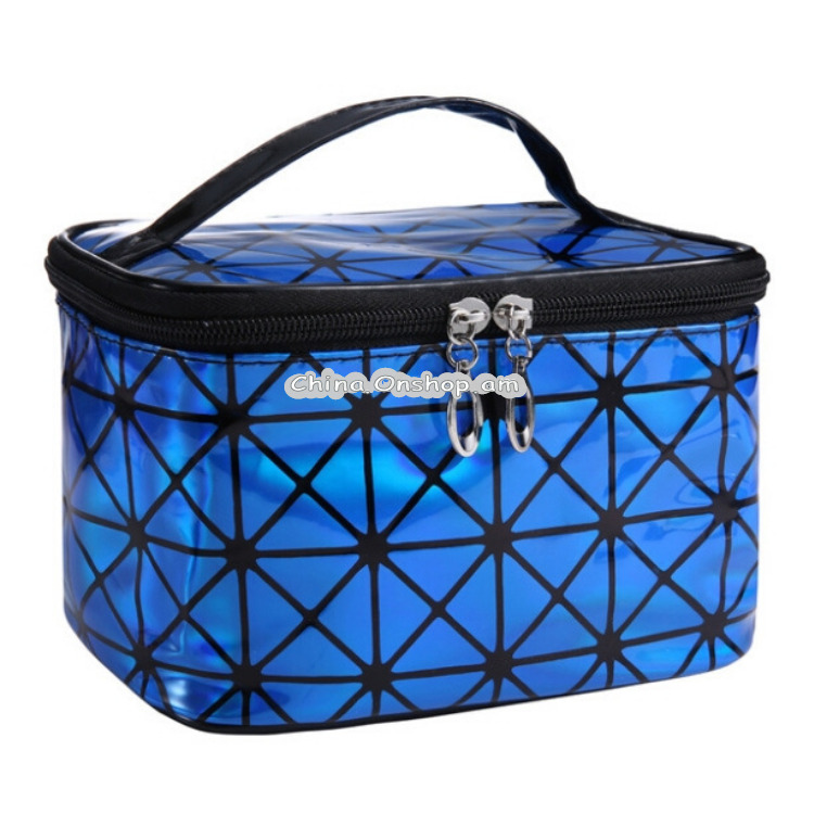 3D Laser Large Capacity Square Portable Cosmetic Bag Travel Storage Bag Waterproof Wash Bag
