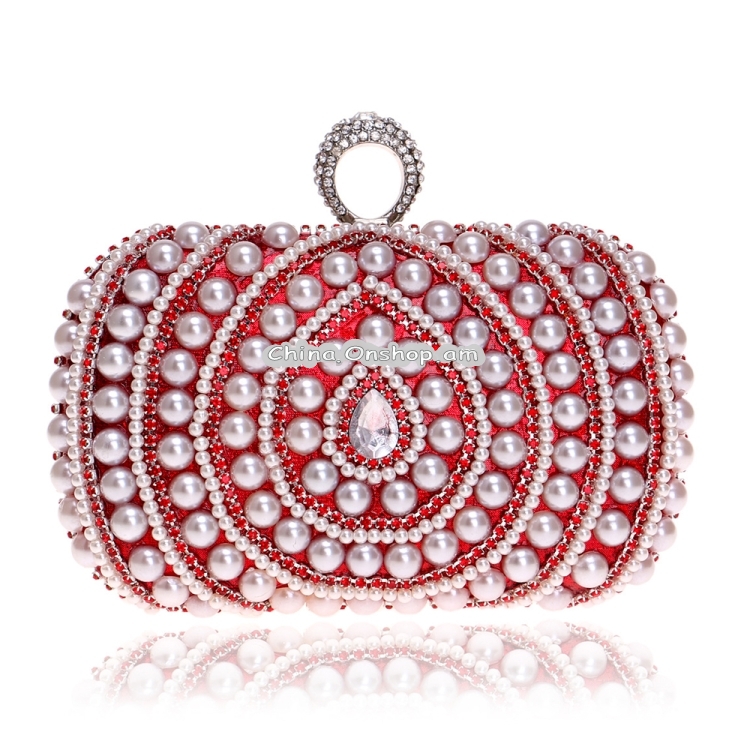 Women Fashion Banquet Party Pearl Handbag