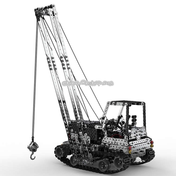 MoFun SW(RC)-010 2.4G Wireless Remote Control 10-channel Side Crane Children DIY Stainless Steel Assembled Toy