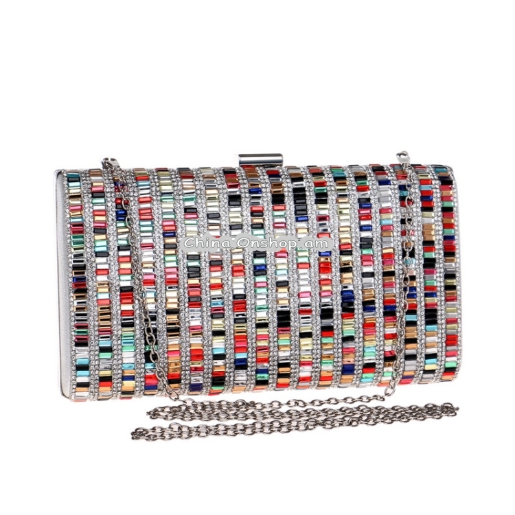 Women Fashion Banquet Party Diamond Square Handbag