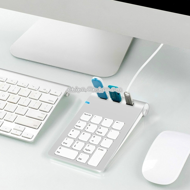 USB 3.0 Financial Number Keyboard Multi-function HUB Reader Card Accounting Keypad