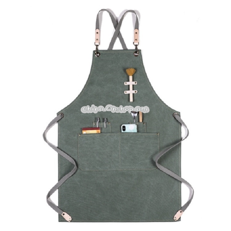 Barbecue Cooking Bartender Antifouling Thick Canvas Apron