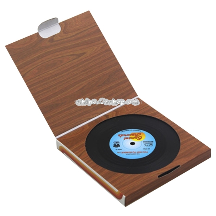 6 PCS/Set Retro Black Vinyl CD Record Drink Coasters Home Table Cup Mat Decor Coffee Drink Placemat Tableware Spinning, Diameter: