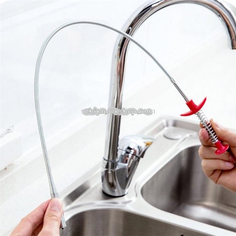 Hand Press Type Pipeline Dredge Device Drainage Pipe Sewer Clean Hook