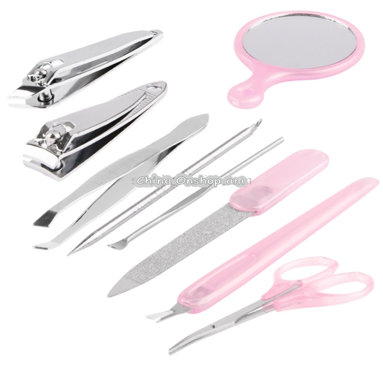 10-in-1 Delicate Apple Design Grooming Nail Manicure Pedicure Personal Cosmetic Makeup Set Kit