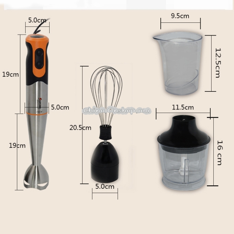 4 in 1 2 Speed Electric Blender Kitchen Detachable Hand Egg Beater Vegetable Blend Food Processor