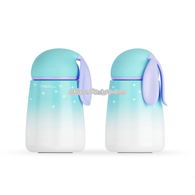 Stainless Steel Kid Thermos Bottle Creative Rabbit Gradient Thermo Cup Water Thermo Mug