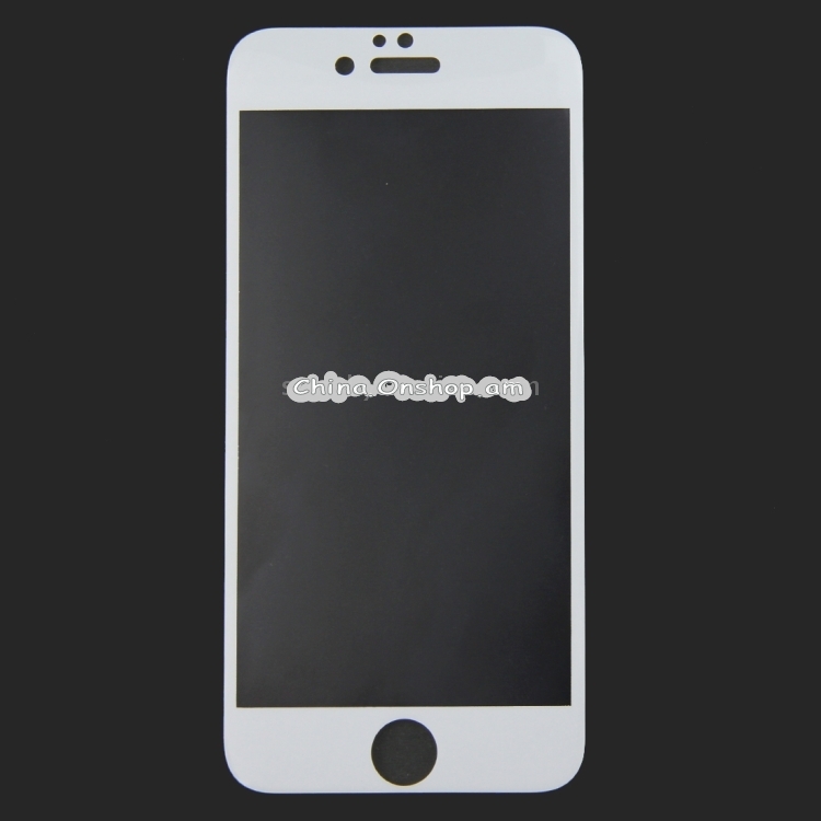 Ultrathin Colorized Silk-screen TPU Screen Protector for iPhone 6 & 6s(White)