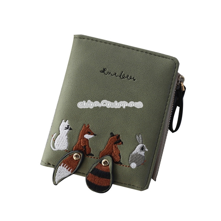 Wallet Female Short Student Korean Version of The Cute Little Fresh Folding Mini Tide Personality Coin Purse