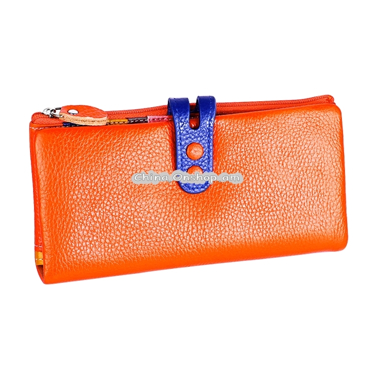 3572 Litchi Texture Leather Zipper Lady Wallet Large-capacity Purse