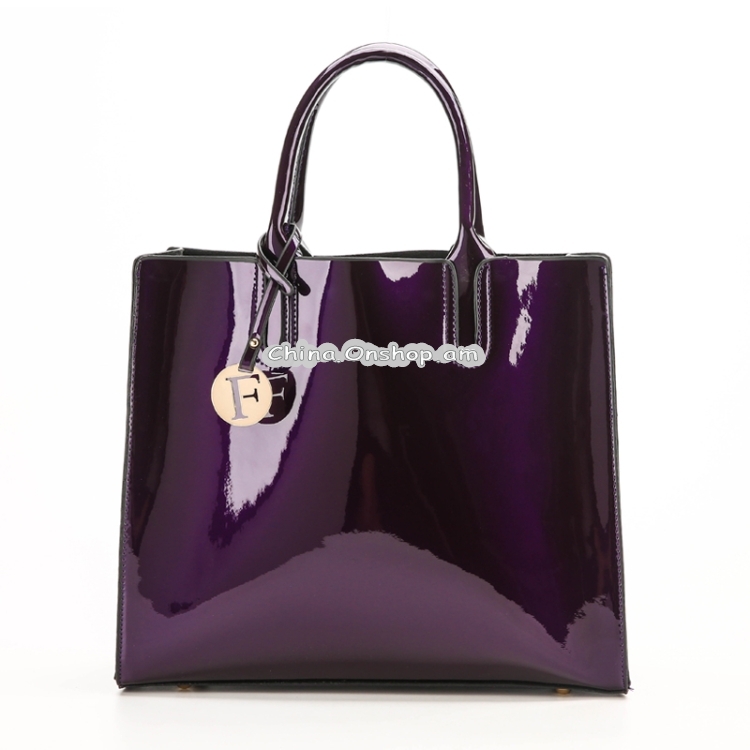 Bright Solid Patent Leather Women Fashion Simple Luxury Handbags Casual Shoulder Messenger Bags Tote bag