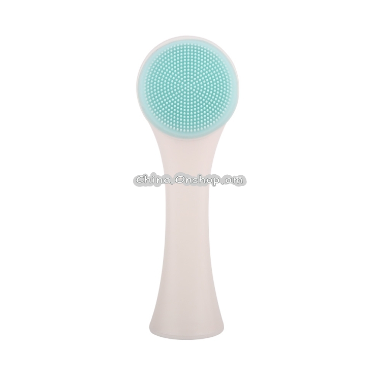 0801 Face Wash Cleansing Instrument Manual Cleansing Brush Silicone Double Side Massage Brush Face Washer Beauty Tools