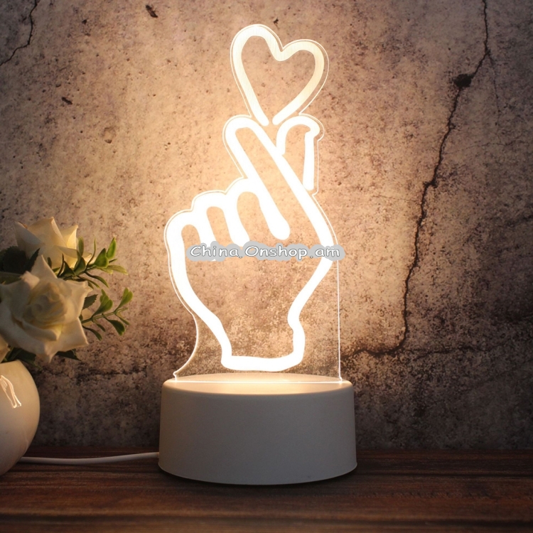 Սեղանի 3D լամպ Heart