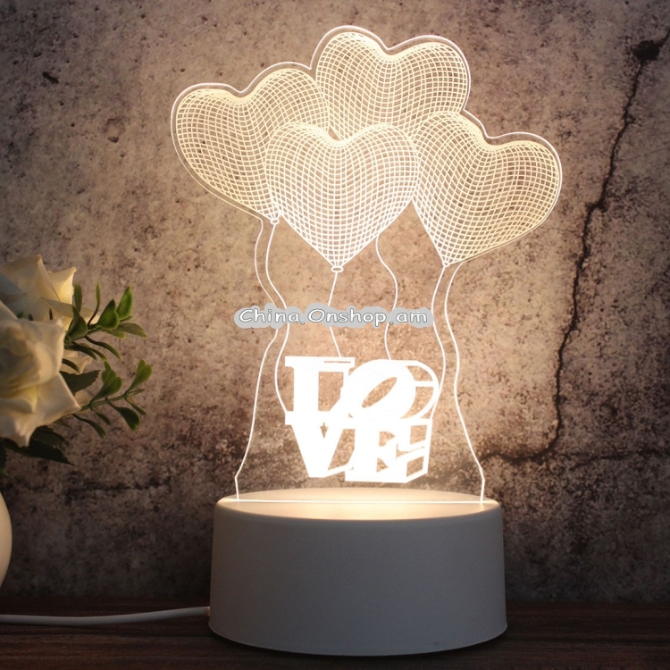 Սեղանի 3D լամպ Love Balloon