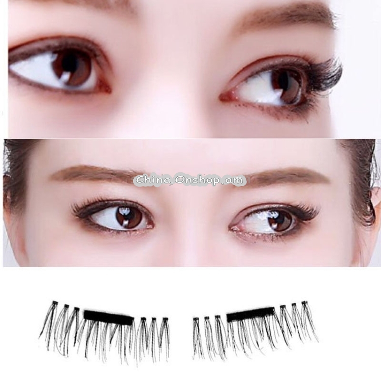 4 PCS 3D Magnetic False Eyelashes Eye Beauty Makeup Accessories Eye Lashes Extension Tools, 02#