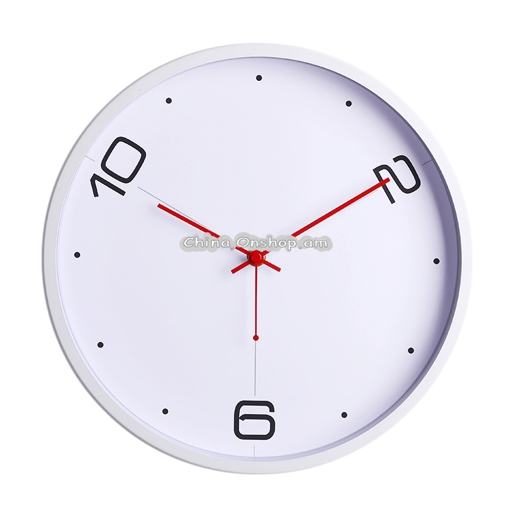 12 inch Creative Decorative Round Shape Modern Quartz Living Room Wall Clock